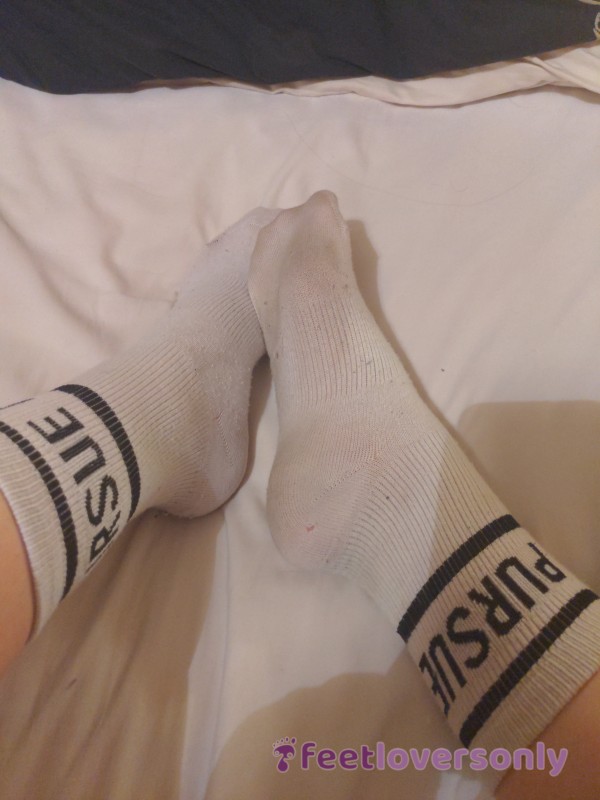 White Gym Socks - Super Well Worn!