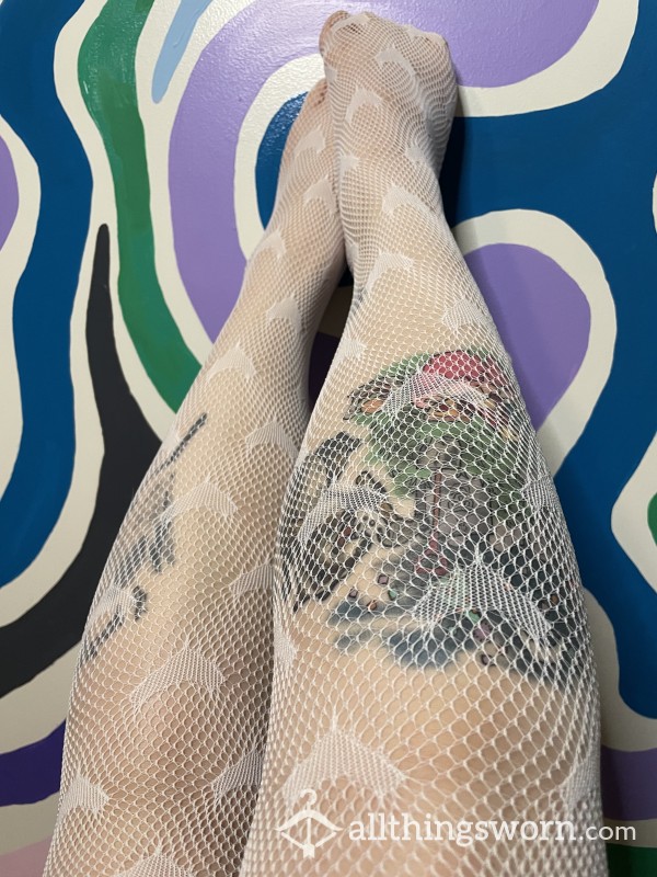 White Heart Tights
