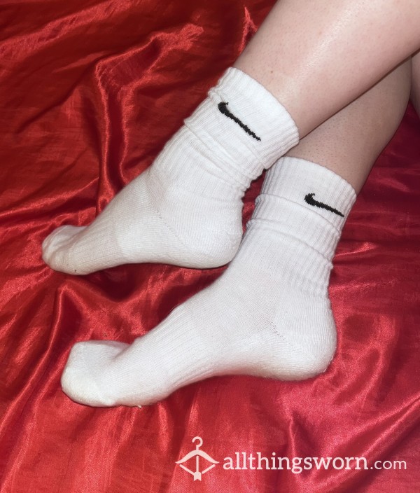 White Nike Ankle Socks 🤍 Worn For You 🥰