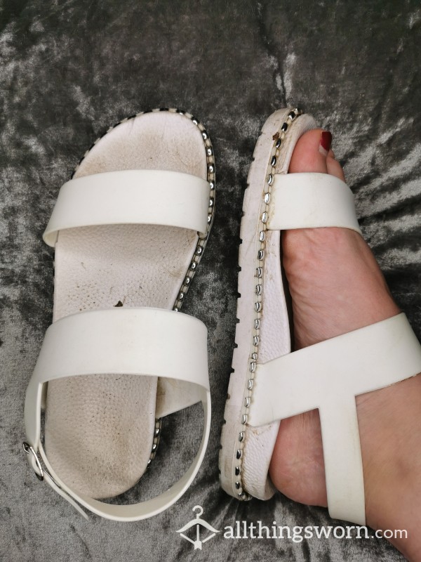 White Smelly Sandals 💋