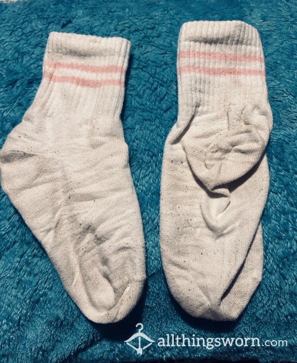 White Socks With Pink Stripes