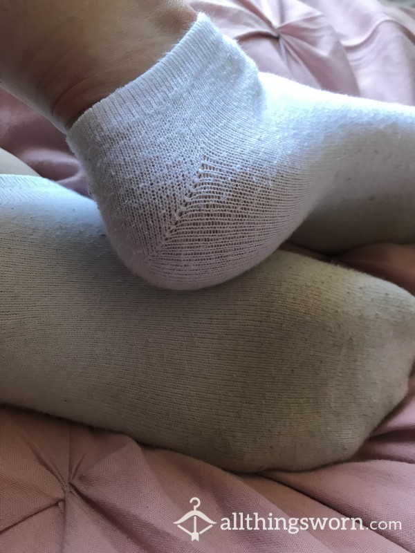 White Stinky Ankle Socks
