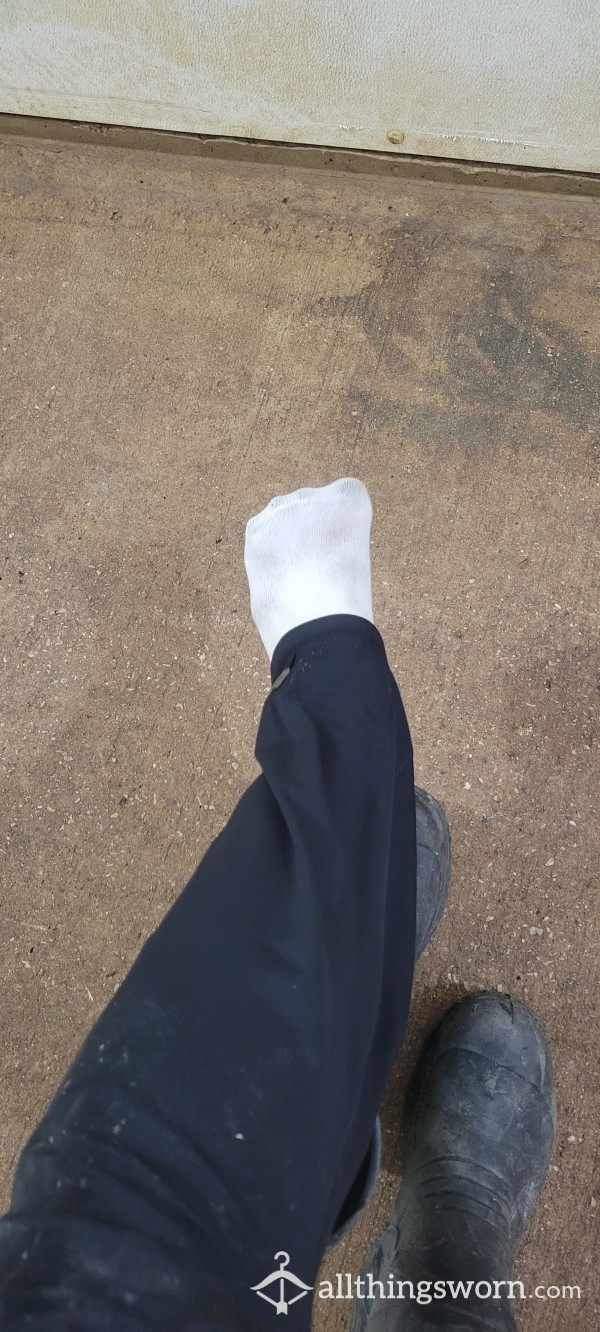White Sweaty Work Socks