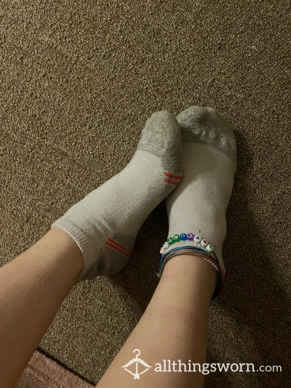 White Well Worn Socks 💟