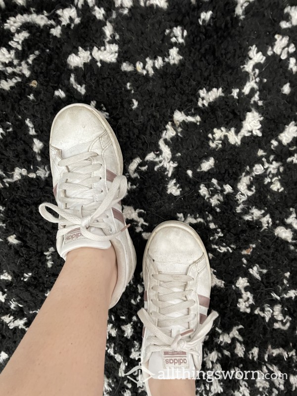 White Well Worn Trainers