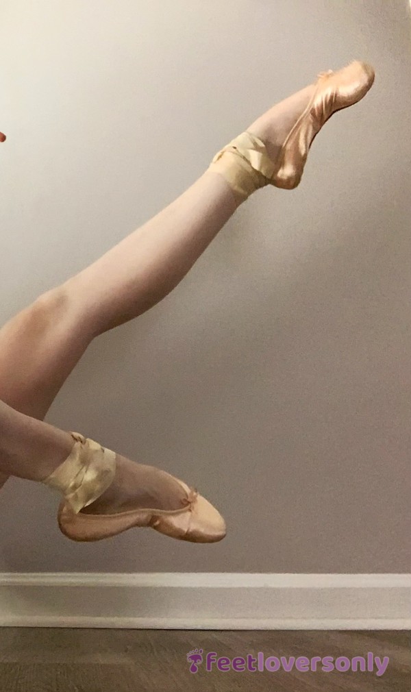 Worn Ballet Pointe Slippers