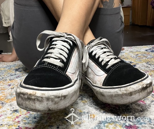 Worn Down Dirty Sneakers