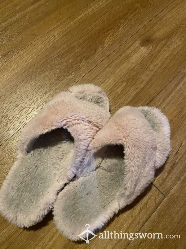 Worn Fuzzy Slippers