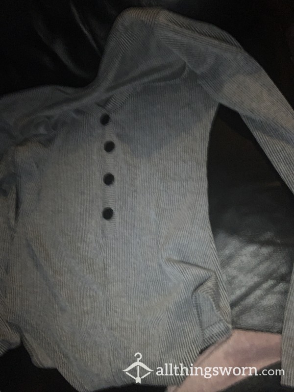 Worn Grey Pyjama Bodysuit