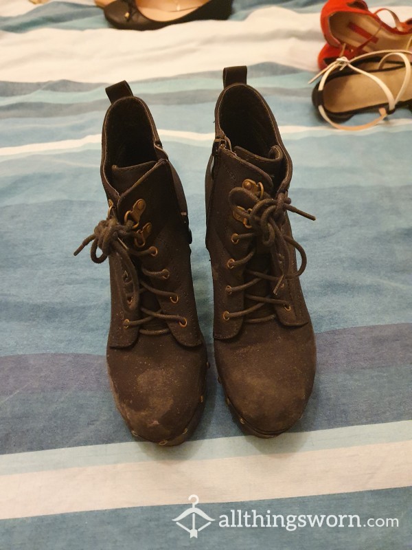 Worn Heeled Boots