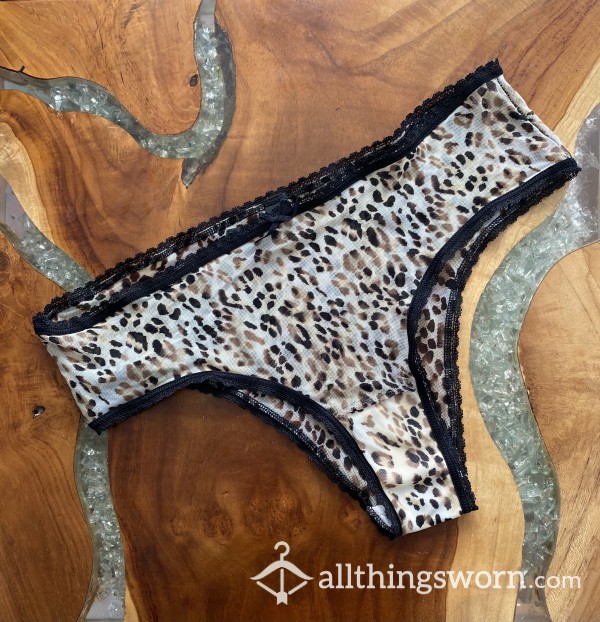SOLD Worn Leopard Print Panties 🐆