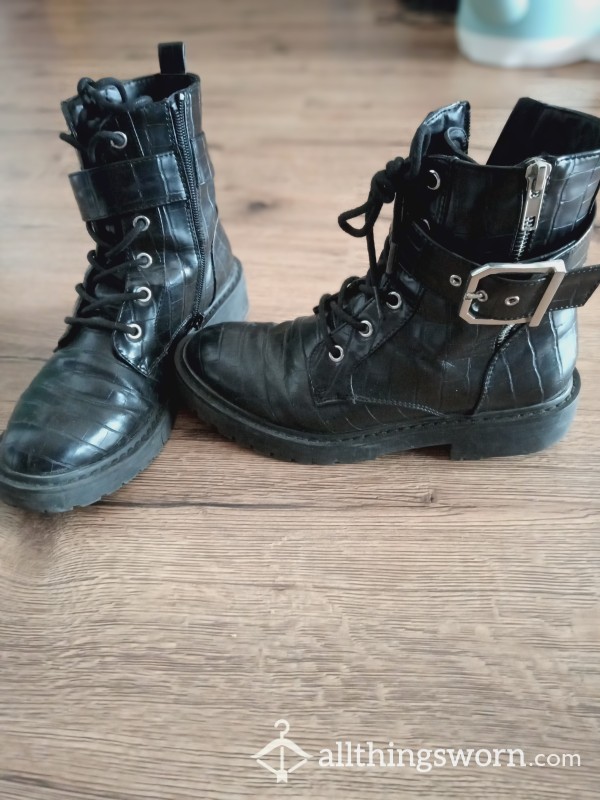 Worn Out Black Boots