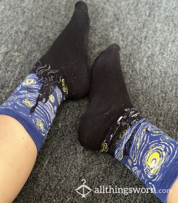 Worn Out Starry Night Socks