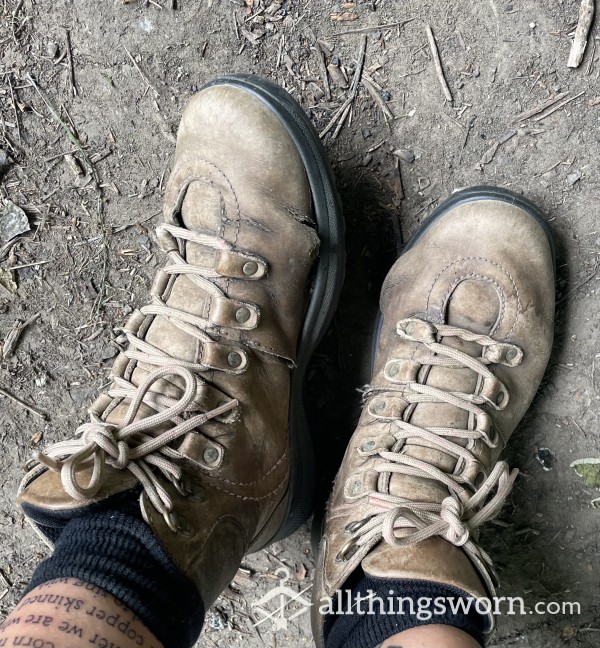 Worn Out Work Walking Boots