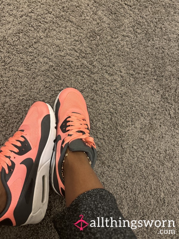 Worn Peach Nike Sneakers