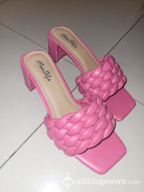 Worn Pink Heels