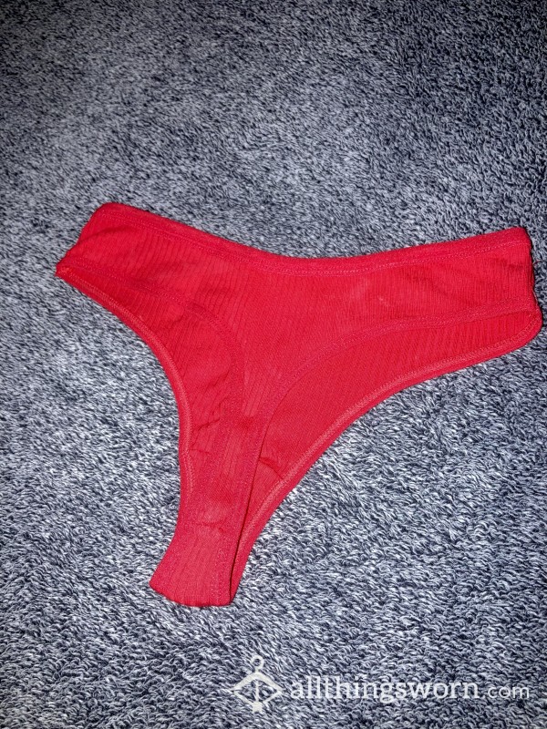 Worn Red Thongs