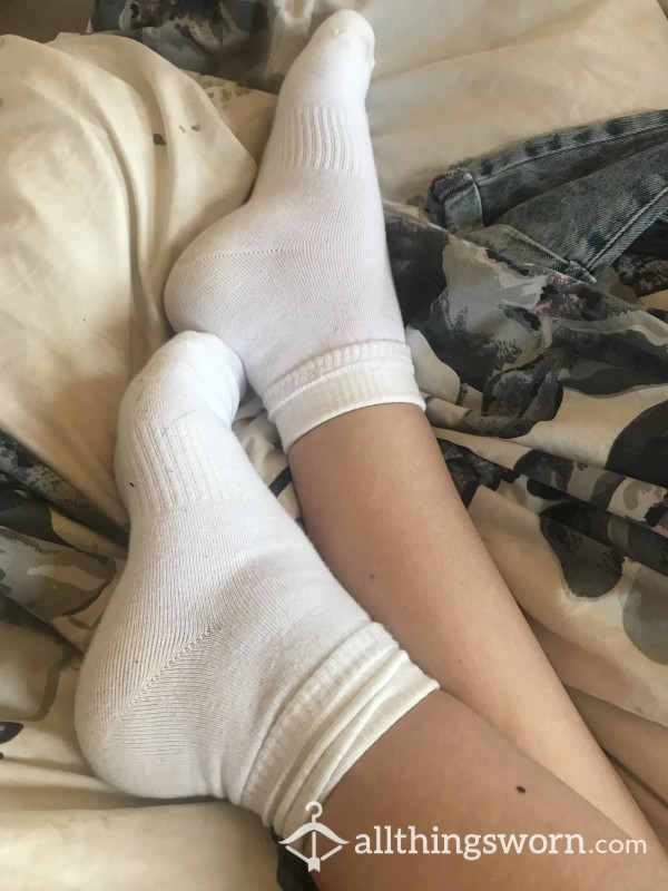 Worn White Ankle Socks 🧦