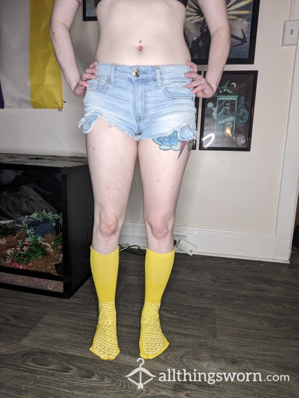 XL Yellow Grippy Socks