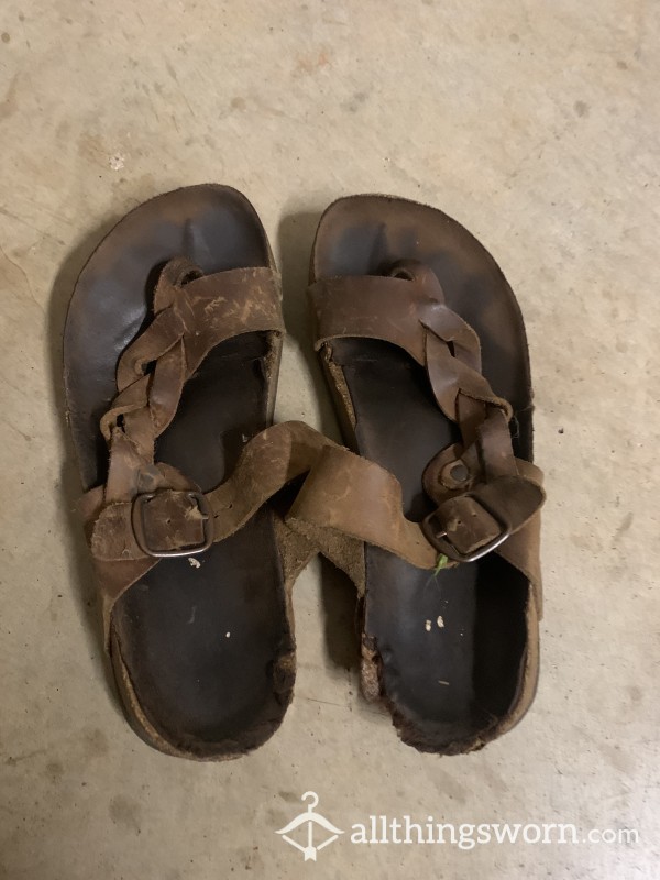Years Worn Broke Down Sandals